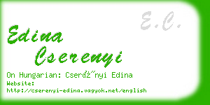 edina cserenyi business card